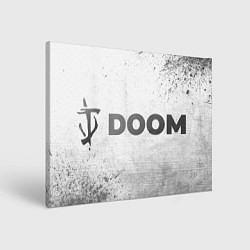 Холст прямоугольный Doom - white gradient по-горизонтали, цвет: 3D-принт