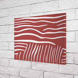 Холст прямоугольный Полоски красной зебры, цвет: 3D-принт — фото 2