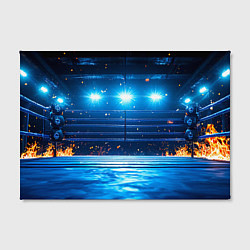 Холст прямоугольный Синий ринг в огне, цвет: 3D-принт — фото 2