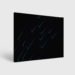 Холст прямоугольный Color blue black, цвет: 3D-принт