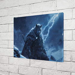 Холст прямоугольный Волк повелитель молний, цвет: 3D-принт — фото 2