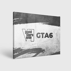 Холст прямоугольный GTA6 - white gradient по-горизонтали, цвет: 3D-принт