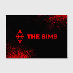 Холст прямоугольный The Sims - red gradient по-горизонтали, цвет: 3D-принт — фото 2