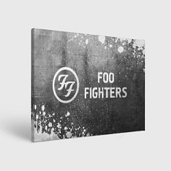 Холст прямоугольный Foo Fighters - grey gradient по-горизонтали, цвет: 3D-принт