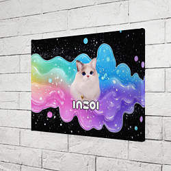 Холст прямоугольный Inzoi кошечка волнистая радуга, цвет: 3D-принт — фото 2
