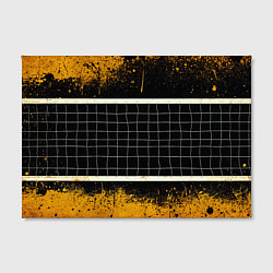 Холст прямоугольный Волейбольная сетка на черном, цвет: 3D-принт — фото 2