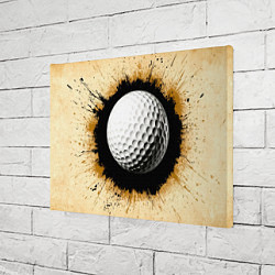 Холст прямоугольный Мяч для гольфа на бежевом, цвет: 3D-принт — фото 2