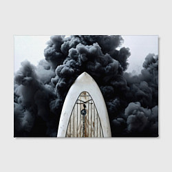 Холст прямоугольный Сапборд в черном дыму, цвет: 3D-принт — фото 2