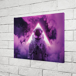 Холст прямоугольный Космонавт и фиолетовый космос, цвет: 3D-принт — фото 2