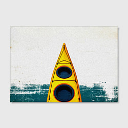 Холст прямоугольный Желтый каяк на белом, цвет: 3D-принт — фото 2