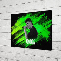 Холст прямоугольный Юрий Хой с микрофоном, цвет: 3D-принт — фото 2