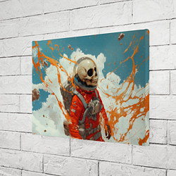 Холст прямоугольный Скелет в облаках из космоса, цвет: 3D-принт — фото 2