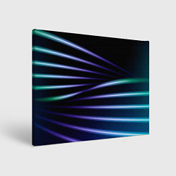 Холст прямоугольный Color black blue, цвет: 3D-принт