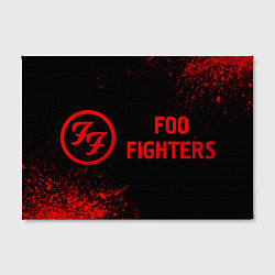 Холст прямоугольный Foo Fighters - red gradient по-горизонтали, цвет: 3D-принт — фото 2