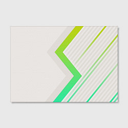 Холст прямоугольный Color white line green, цвет: 3D-принт — фото 2