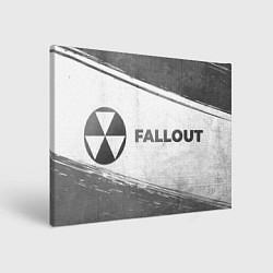 Холст прямоугольный Fallout - white gradient по-горизонтали, цвет: 3D-принт