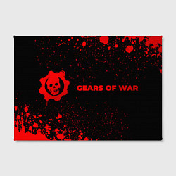 Холст прямоугольный Gears of War - red gradient по-горизонтали, цвет: 3D-принт — фото 2