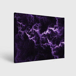 Холст прямоугольный Lightning purple flicker, цвет: 3D-принт