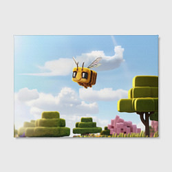 Холст прямоугольный Пчёлка - Minecraft, цвет: 3D-принт — фото 2