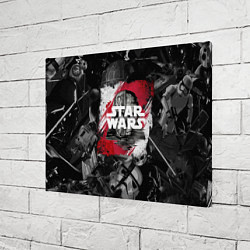 Холст прямоугольный Звездные войны патерн с героями, цвет: 3D-принт — фото 2