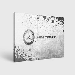 Холст прямоугольный Mercedes - white gradient по-горизонтали, цвет: 3D-принт