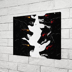 Холст прямоугольный Волки со светящимися глазами, цвет: 3D-принт — фото 2