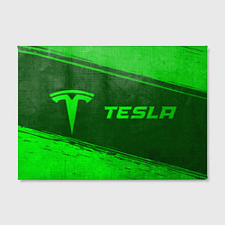 Холст прямоугольный Tesla - green gradient по-горизонтали, цвет: 3D-принт — фото 2