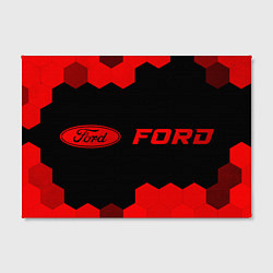 Холст прямоугольный Ford - red gradient по-горизонтали, цвет: 3D-принт — фото 2