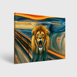 Холст прямоугольный Лев кричит на картине Эдварда Мунка, цвет: 3D-принт