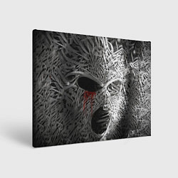 Холст прямоугольный Маска каллиграфия, цвет: 3D-принт
