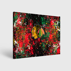 Холст прямоугольный Chicago Blackhawks NHL black, цвет: 3D-принт