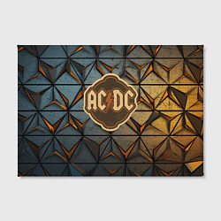 Холст прямоугольный ACDC винтажный логотип, цвет: 3D-принт — фото 2