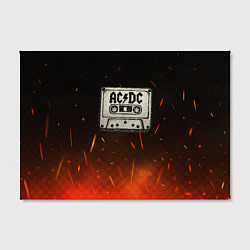 Холст прямоугольный ACDC лого на кассете, цвет: 3D-принт — фото 2