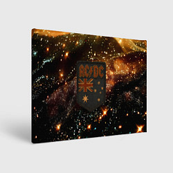 Холст прямоугольный ACDC в стиле нашивки, цвет: 3D-принт