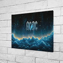 Холст прямоугольный ACDC логотип ледяной с молнией, цвет: 3D-принт — фото 2