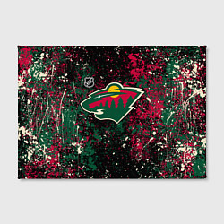 Холст прямоугольный Minnesota Wild NHL black, цвет: 3D-принт — фото 2