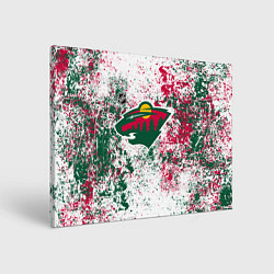 Холст прямоугольный Minnesota Wild NHL white, цвет: 3D-принт