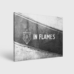 Холст прямоугольный In Flames - grey gradient по-горизонтали, цвет: 3D-принт