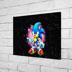 Холст прямоугольный Sonic in space, цвет: 3D-принт — фото 2