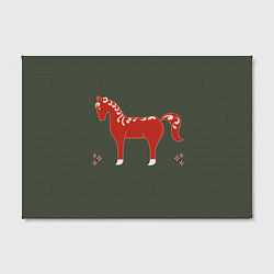 Холст прямоугольный Красная лошадь, цвет: 3D-принт — фото 2