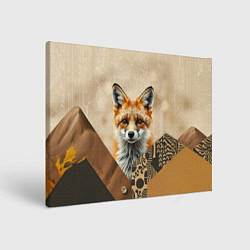 Холст прямоугольный Удивительный рыжий лисёнок, цвет: 3D-принт