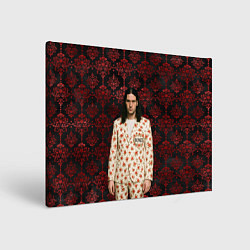 Холст прямоугольный Bones в костюме с розами, цвет: 3D-принт