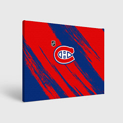 Холст прямоугольный Монреаль Канадиенс - брызги, цвет: 3D-принт