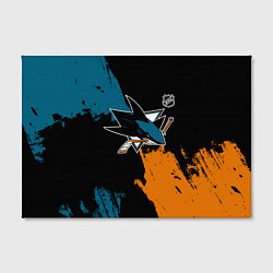 Холст прямоугольный Сан Хосе Шаркс - два цвета, цвет: 3D-принт — фото 2