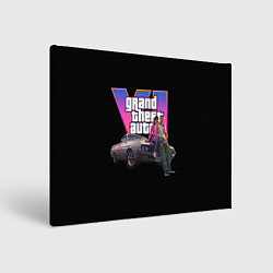Холст прямоугольный GTA VI, цвет: 3D-принт