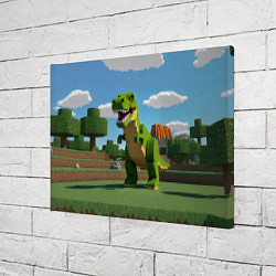 Холст прямоугольный Тираннозавр рекс - Майнкрафт, цвет: 3D-принт — фото 2