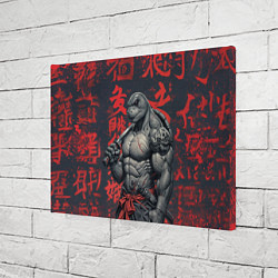 Холст прямоугольный Антропоморфная черепаха воин - нейроарт, цвет: 3D-принт — фото 2