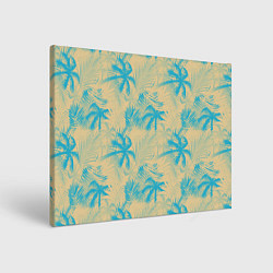 Холст прямоугольный Palm light blue beige, цвет: 3D-принт