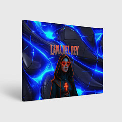 Холст прямоугольный Lana Del Rey киберпанк, цвет: 3D-принт