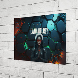 Холст прямоугольный Lana Del Rey в стиле киберпанка, цвет: 3D-принт — фото 2